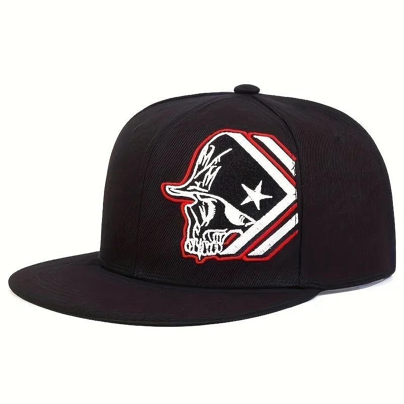 Unisex Skeleton Embroidery Snapback Caps For Women Men