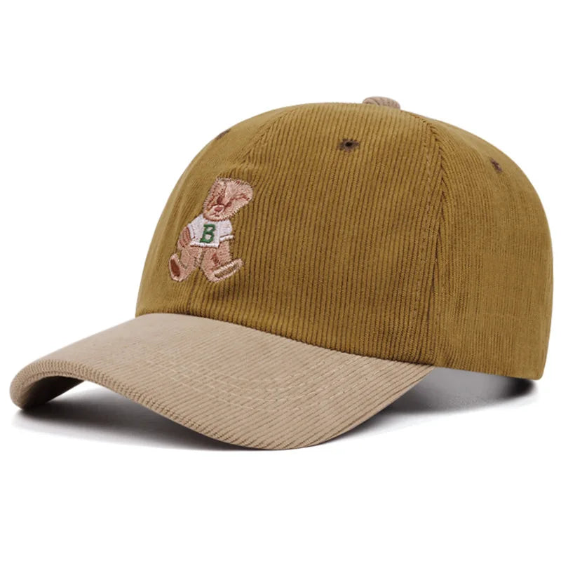 Adorable Teddy Bear Embroidery Baseball Hats Outdoor