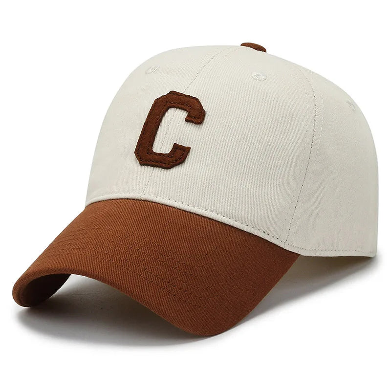 C-letter Embroidered Dual Color Baseball Cap