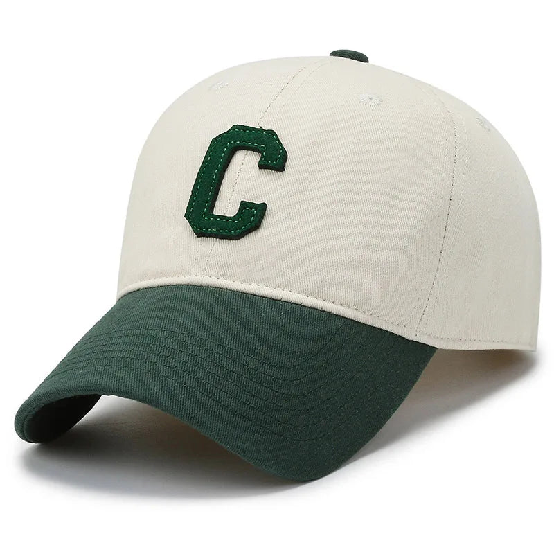 C-letter Embroidered Dual Color Baseball Cap
