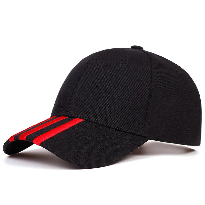 Unisex Three Horizontal Embroidery Baseball Caps