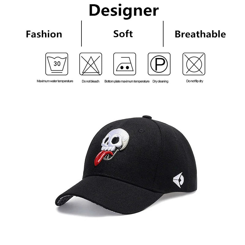 Unisex Tongue Sticking Embroidery Baseball Caps