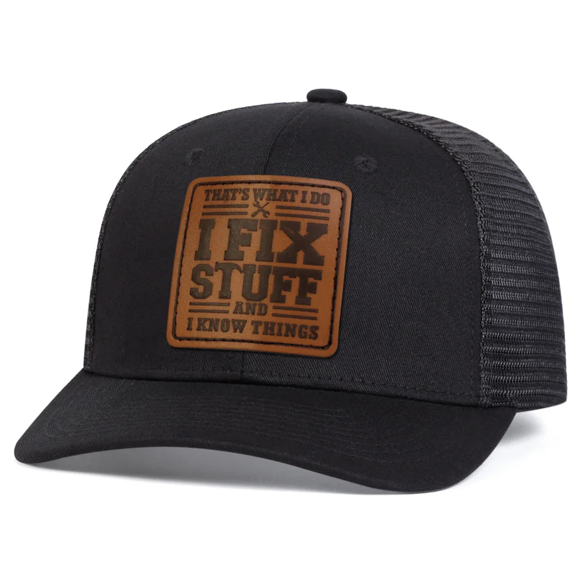 Unisex IFIXSTUFF Leather Label Baseball Net Caps