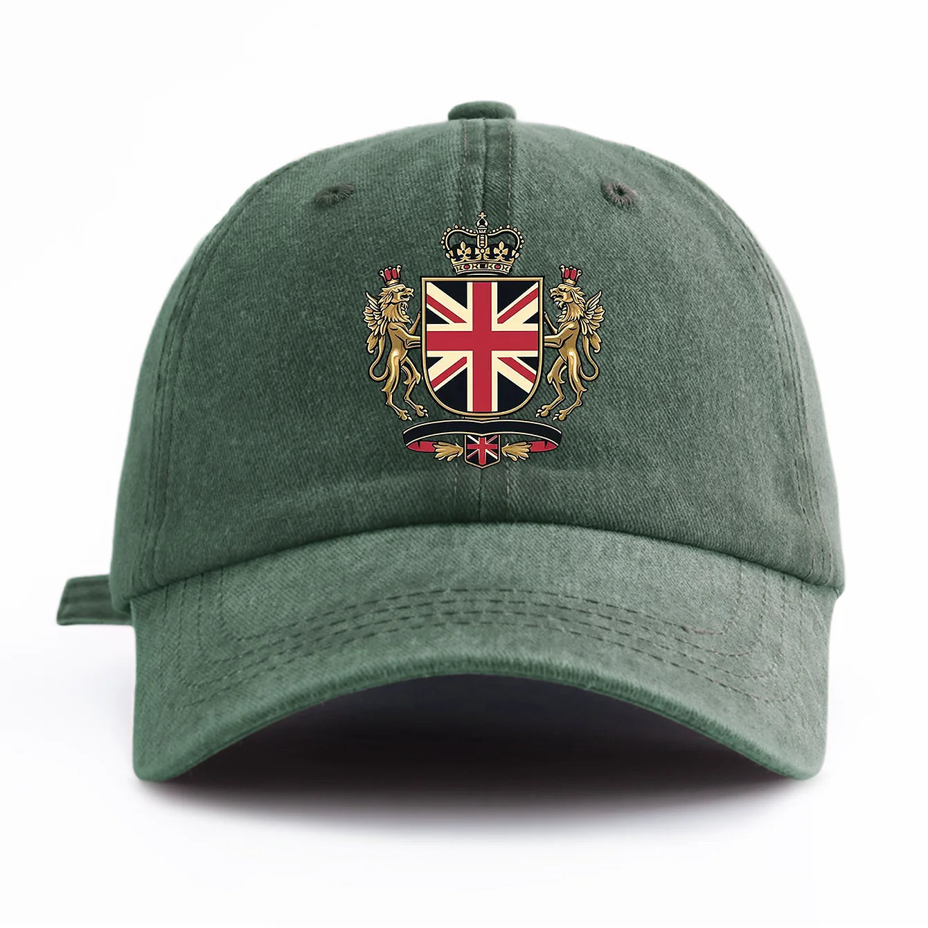 UK Print Washed Baseball Cap For Adults