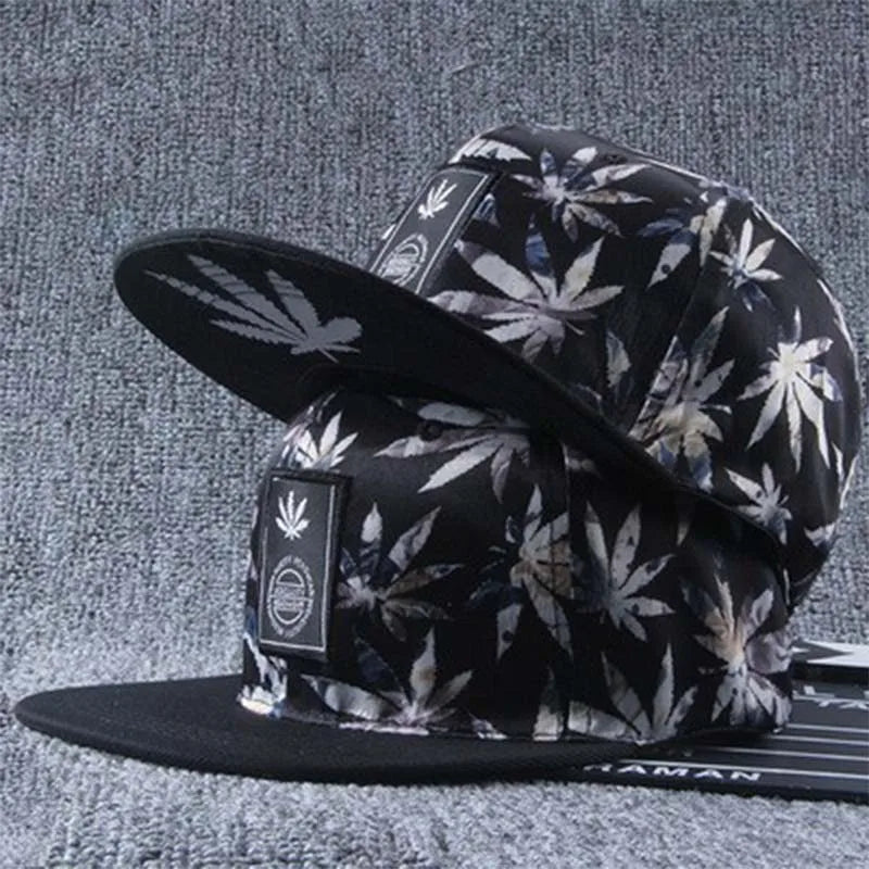 Unisex Fashion Maple Leaf Printing Baseball Cap Snapback Caps Cowboy Hat Men