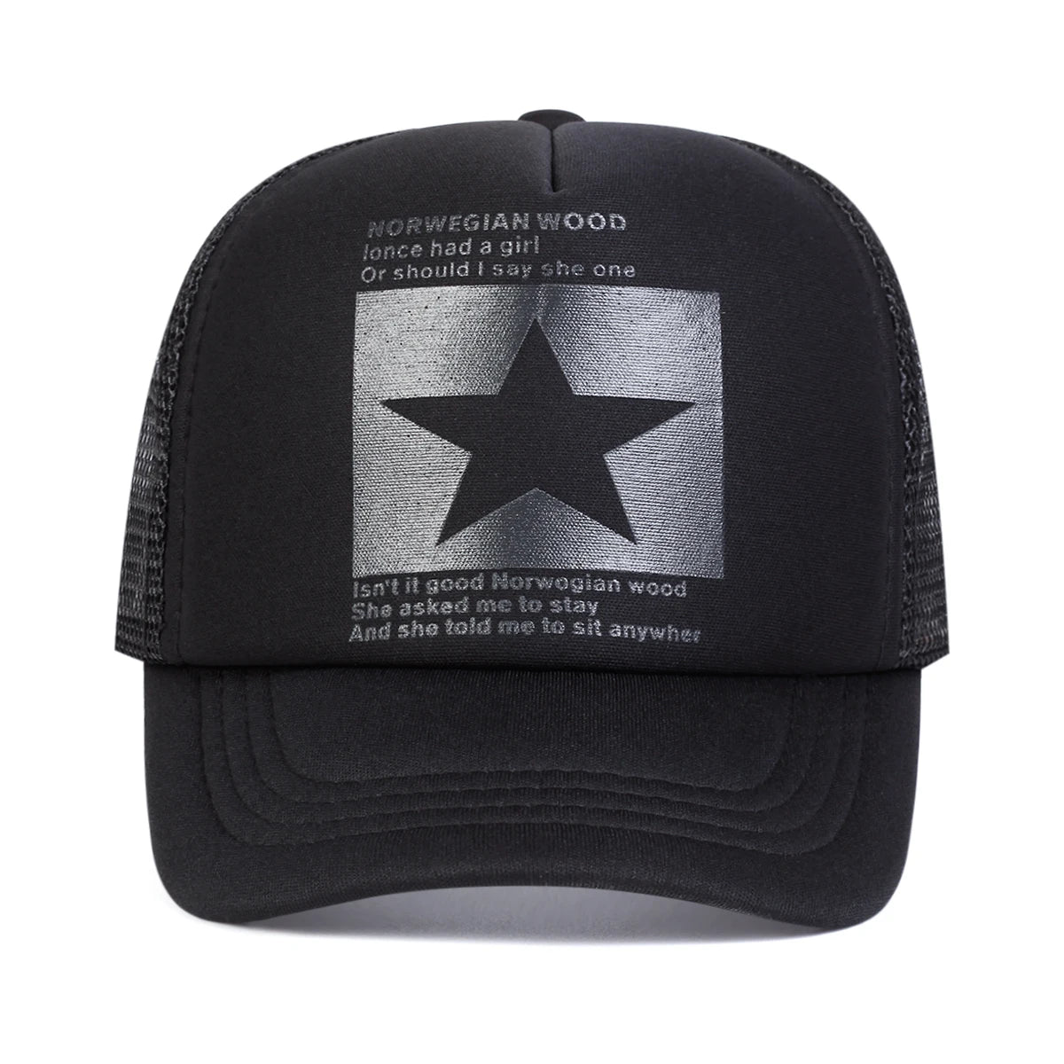 Children Five Pointed Star Print Baseball Net Caps