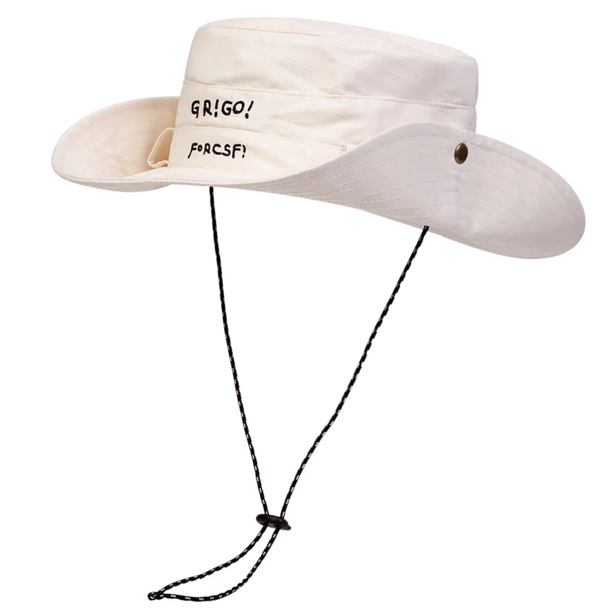 Unisex GR GO FORCSF Letter Embroidery Bucket Hat