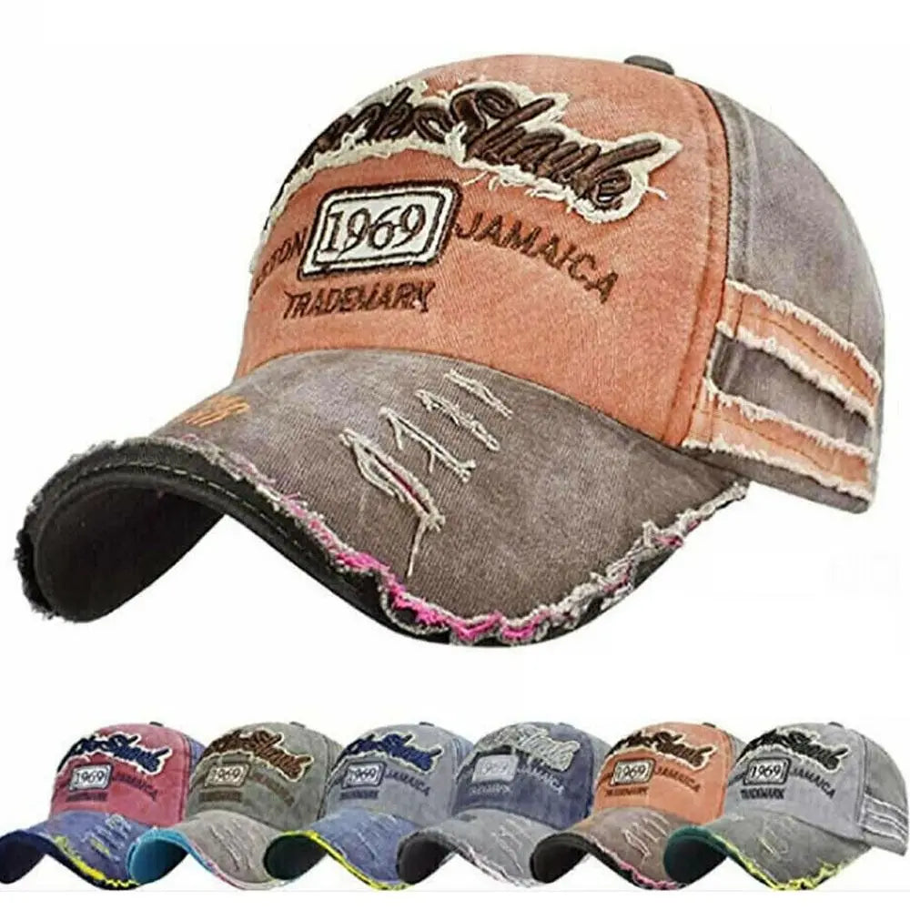 Embroidery Baseball Caps Men Women Retro Washed Cotton