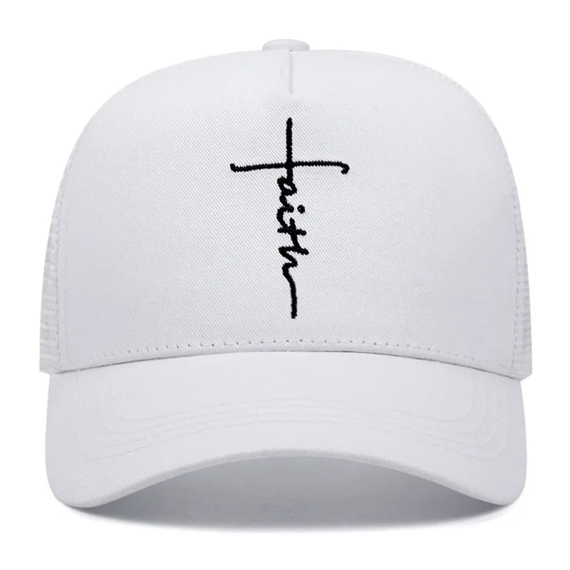 Casual Fashion Faith Embroidery Baseball Cap