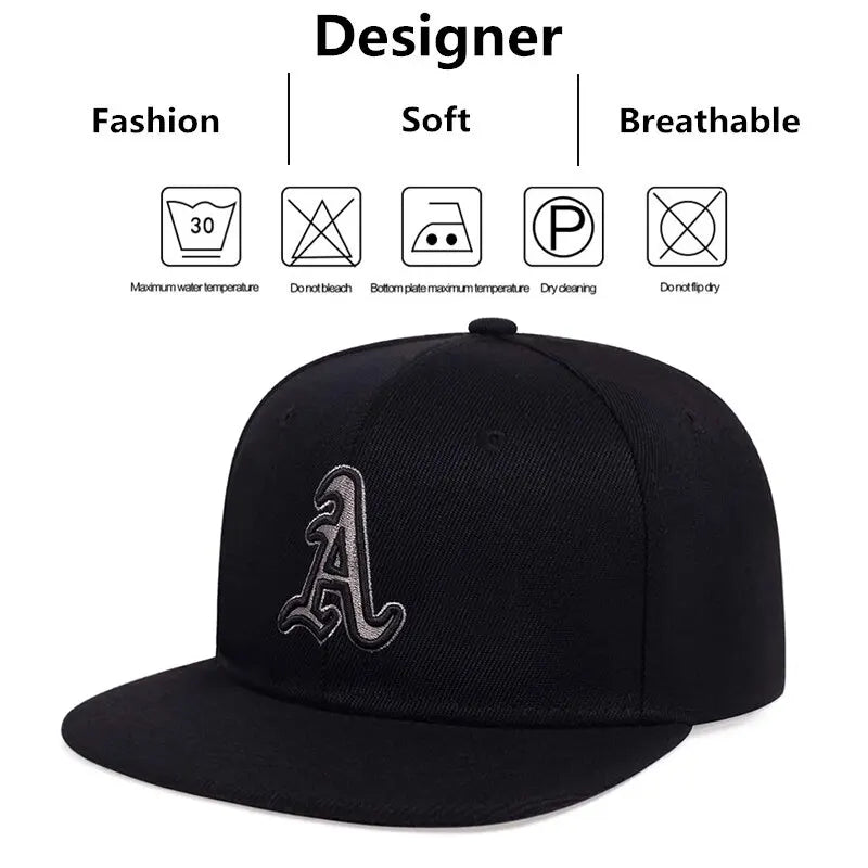 Unisex Gothic Alphabet Embroidery Hip-Hop Hats Baseball Caps Sunscreen Hat Snapback Caps