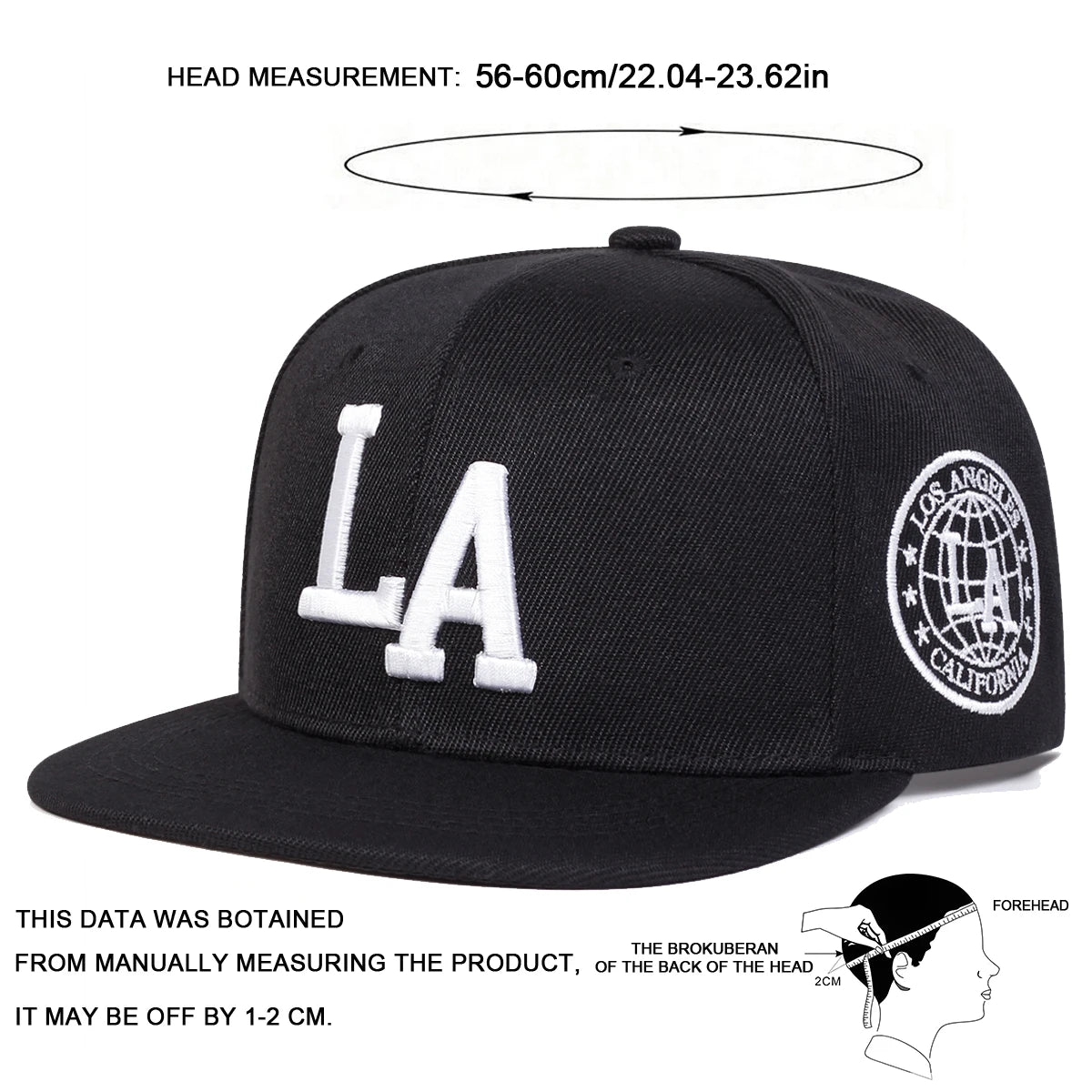 Unisex Letter Embroidery Snapback Caps Spring Autumn Outdoor Adjustable Baseball Hats