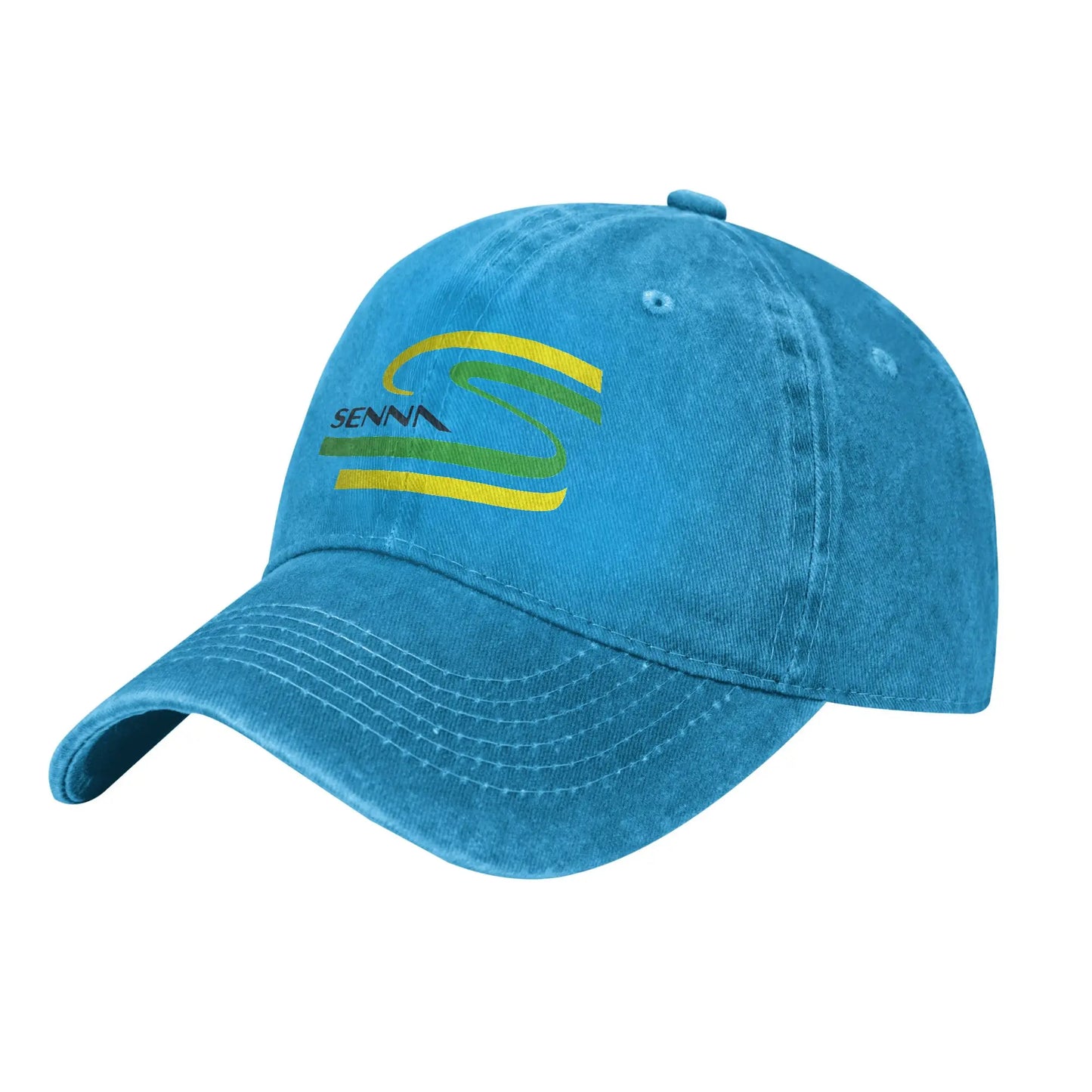 Ayrton Senna Racing Car Baseball Caps Casual Distressed Washed Snapback Hat