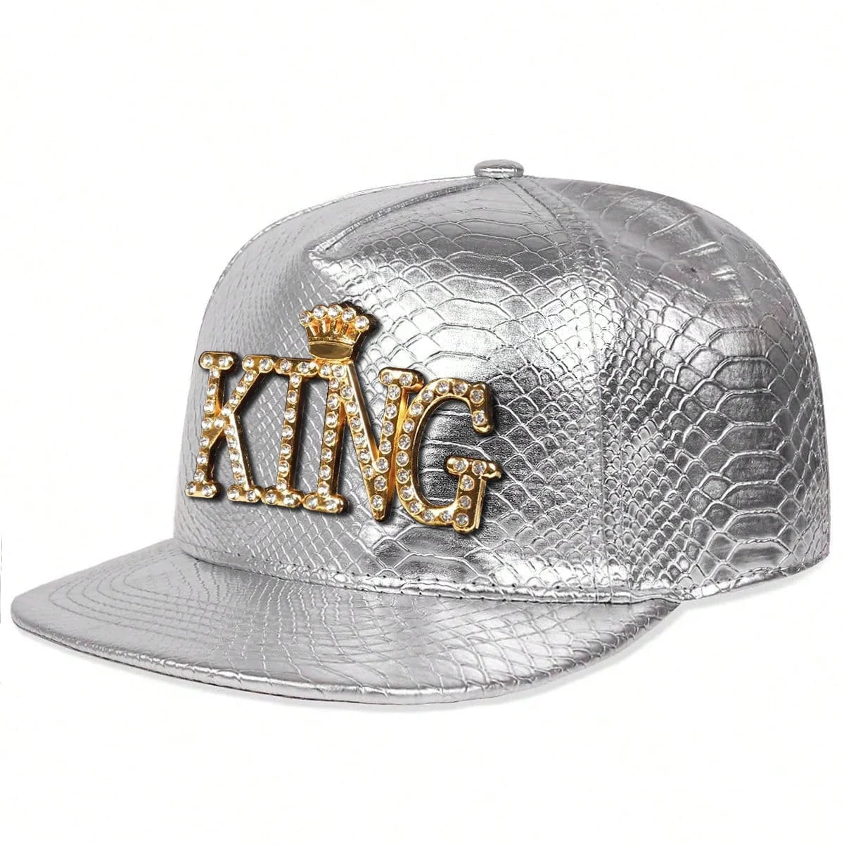 Unisex King Pattern Leather Hip hop Hats