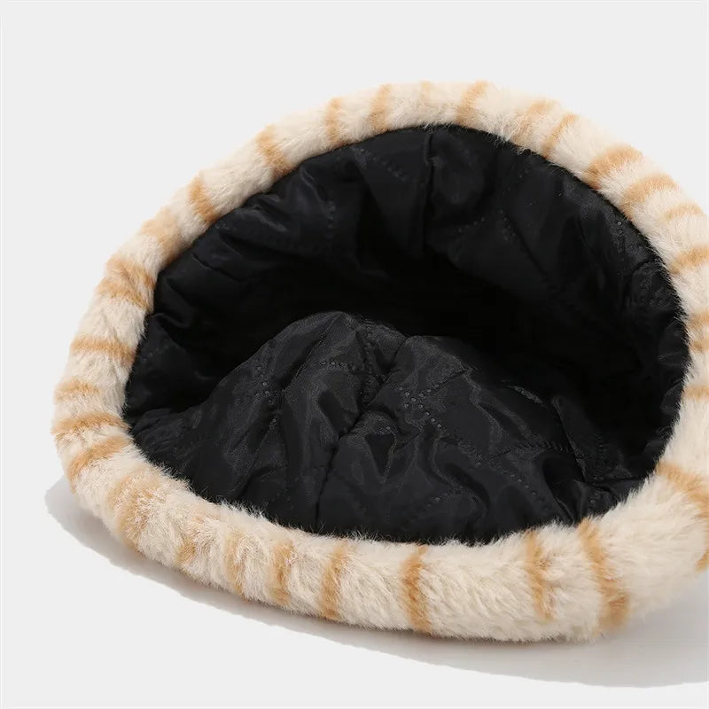 Autumn Winter Acrylic Print Thicken Knitted Hat