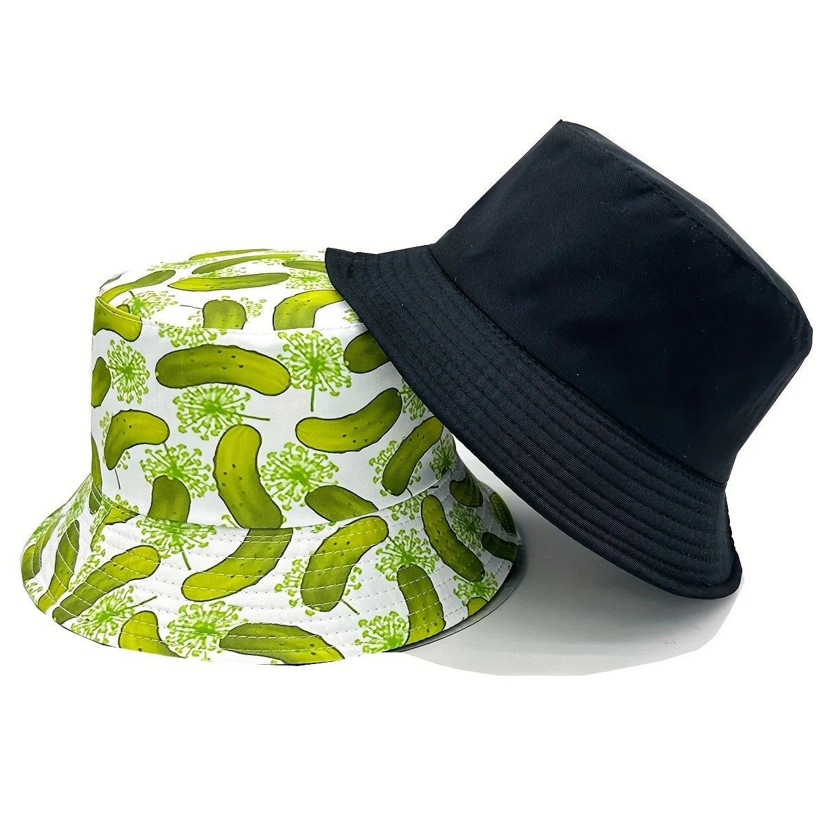Unisex Reversible Cucumber Print Pattern Bucket Hat