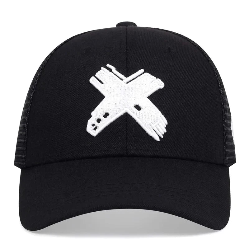 Unisex X Letter Embroidery Baseball Caps Sunscreen Hat Sports Golf Cap