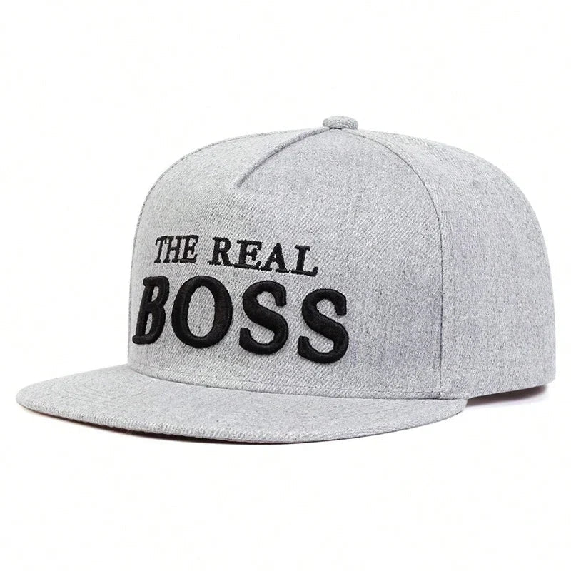 Unisex THE REAL BOSS Embroidery Hip-hop Hats