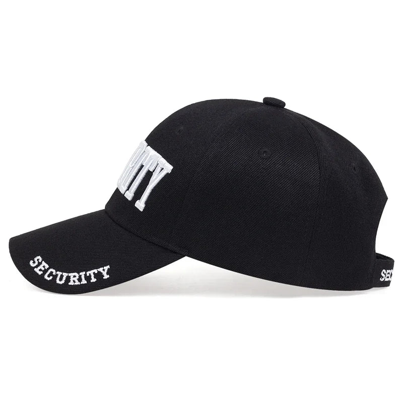 Unisex SECURITY Letter Embroidery Baseball Caps