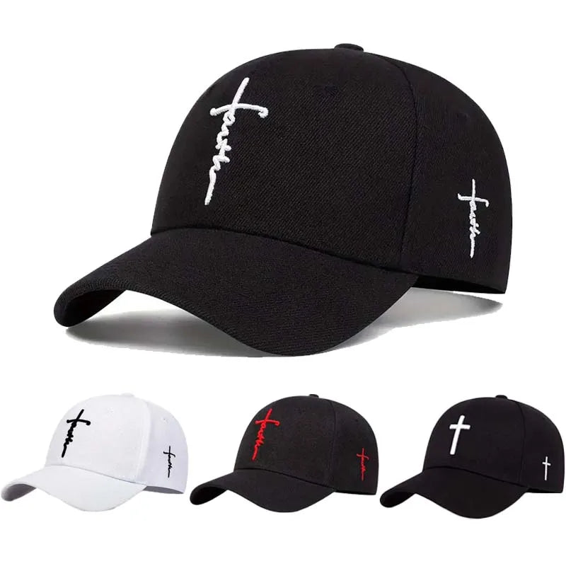 Casual Fashion Faith Embroidery Baseball Cap