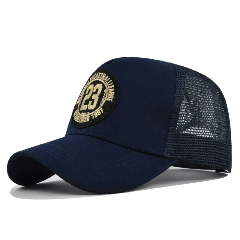 Summer Mesh Personality Sticker Embroidery Baseball Cap