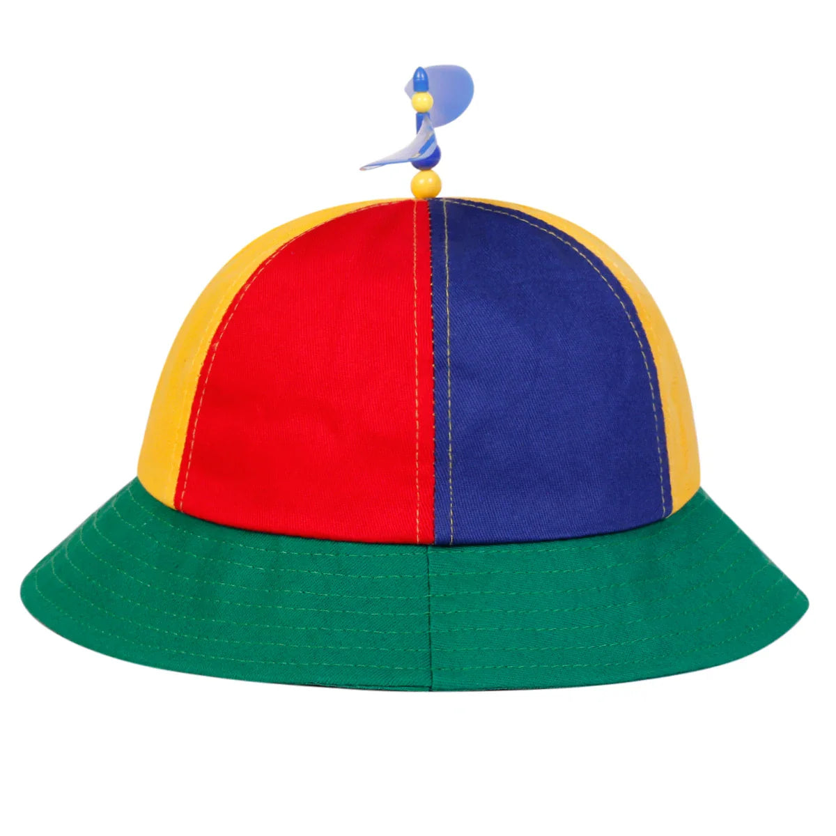 Unisex Multi Color Splicing Propeller Personality Bucket Hats