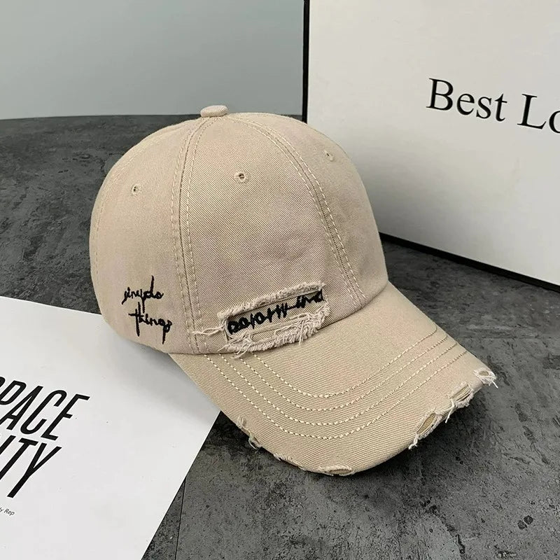 Vintage Washed Baseball Cap Children's Ins Fashion Letter Embroidery