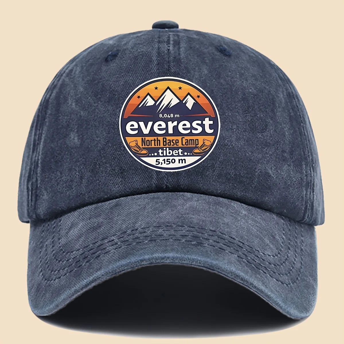 Baseball Cap Featuring "Everest North Base Camp 5, 150 Meters"