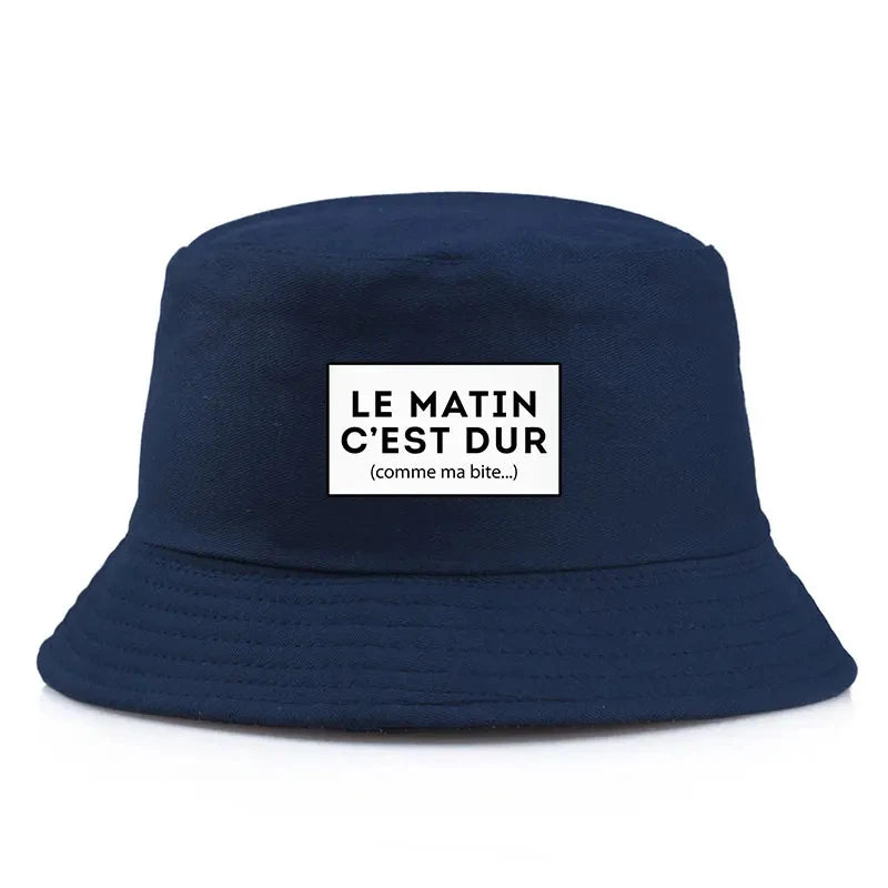 Le Matin C'est Dur Comme Ma Bite Reversible Bucket Hat