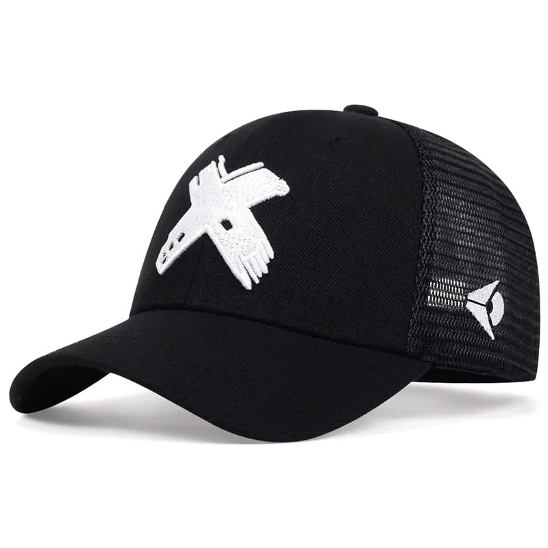 Unisex X Letter Embroidery Baseball Caps Sunscreen Hat Sports Golf Cap