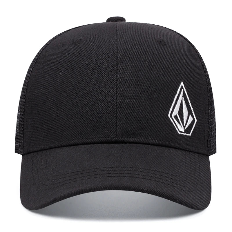 2025 New Diamond Embroidered Cotton Mesh Hat Men's Hip Hop Hat Decorative Hat Women's Baseball Hat