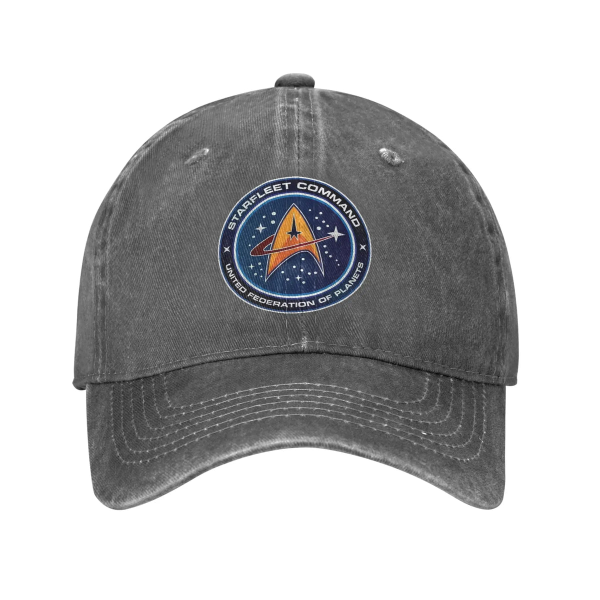 Star Treks Science Fiction TV Series Washed Denim Cap Casual Baseball Caps