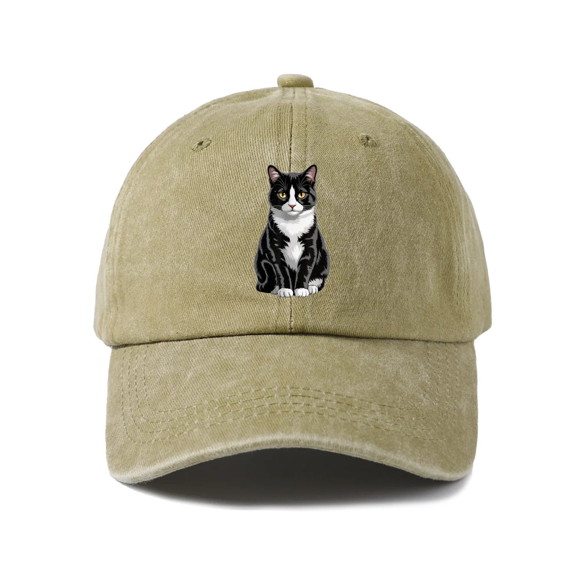 Tuxedo Cat Portrait Baseball Cap