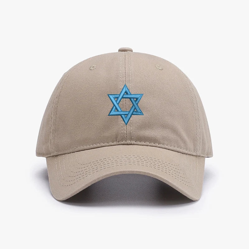 Adjustable Embroidered Blue Star of David Israel Baseball Cap