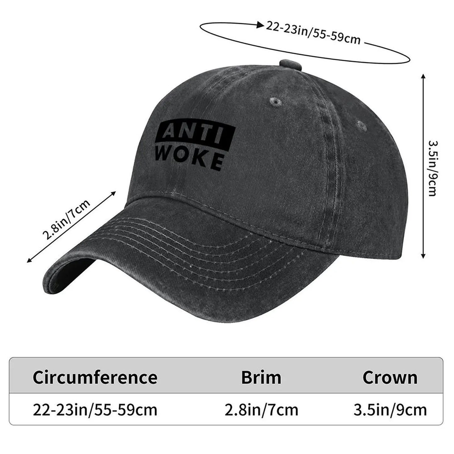 Anti Woke Baseball Cap