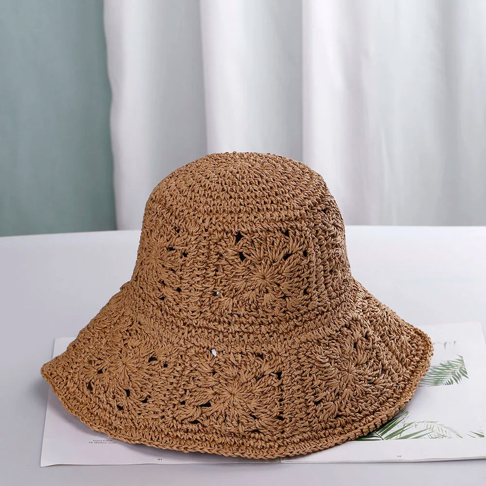 Womens Straw Hats Crochet Hat
