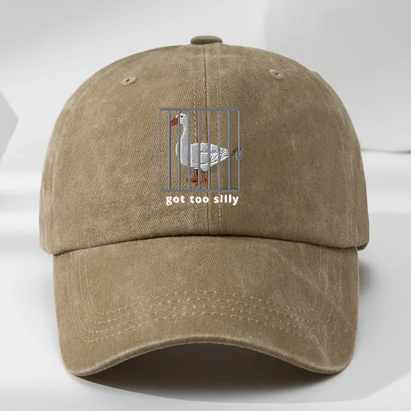 Interesting Goose Iron Cage Print Baseball Cap