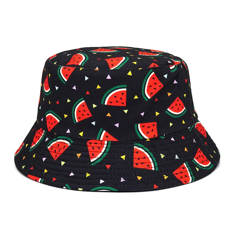Fashion Print Hip Hop Bucket Hat Summer Men Fisherman Caps