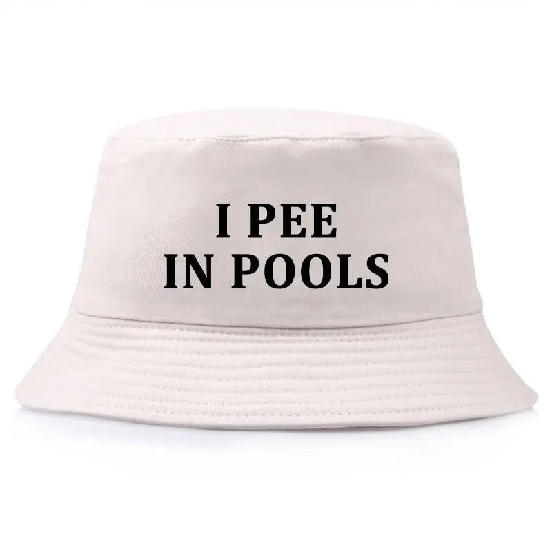 I Pee in Pools Bucket Hat Funny Cotton Summer Fisherman Cap For Men Women