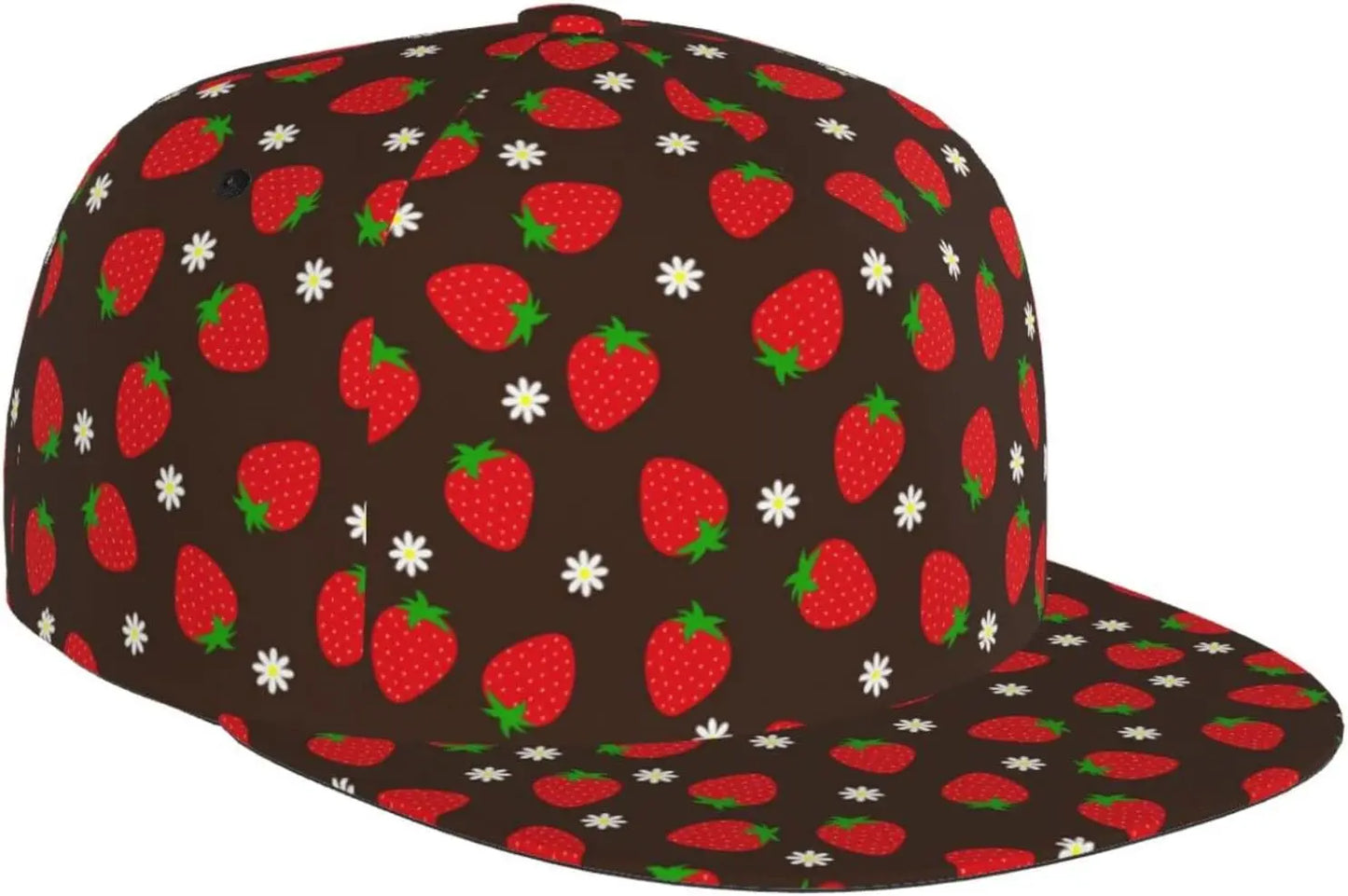 Cute Pink Strawberry Snapback Hat For Women Men