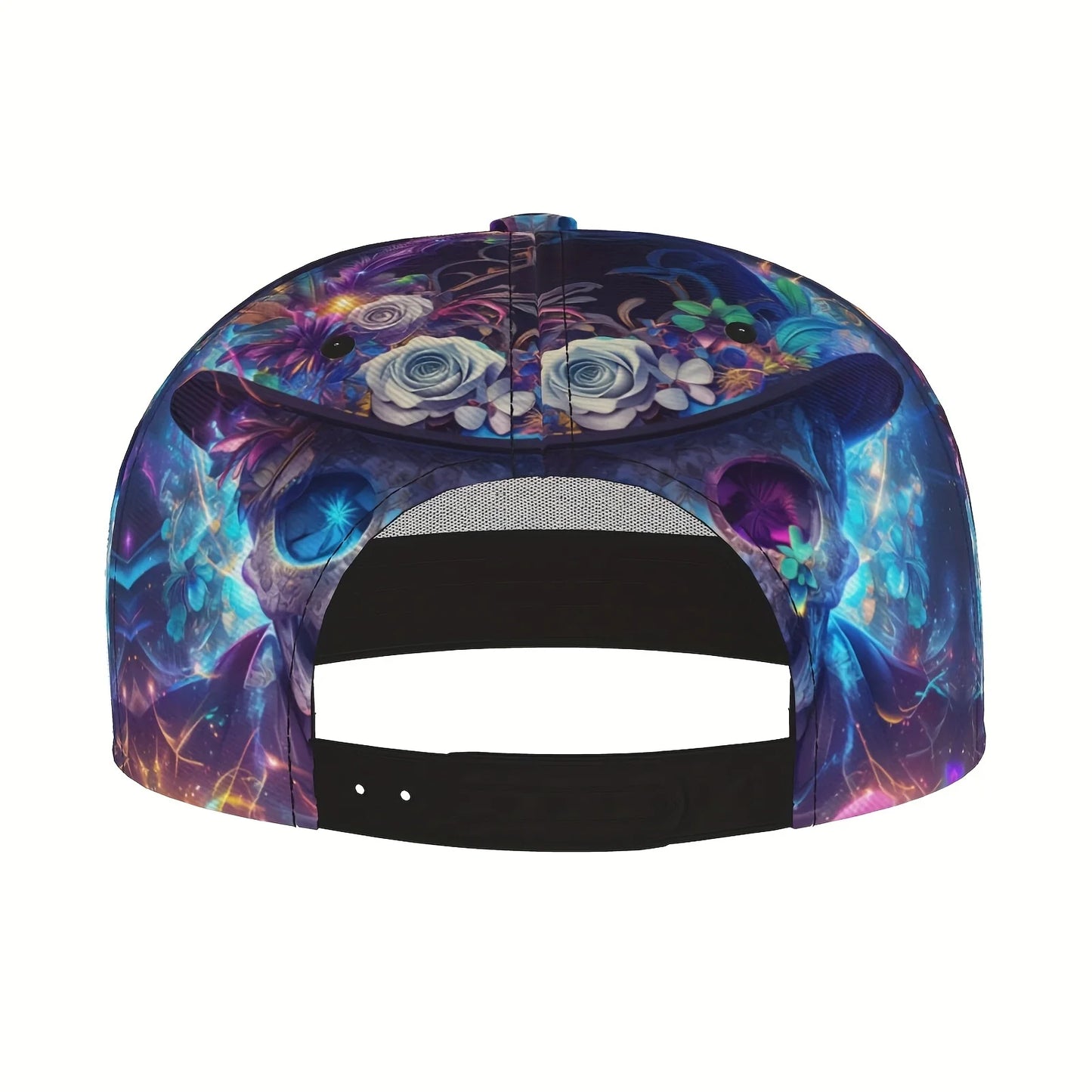 Unisex Skull Print Snapback Cap