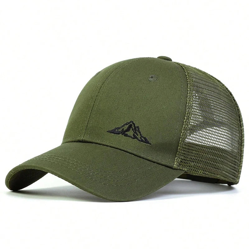 Unisex Mountain Range Embroidery Baseball Caps