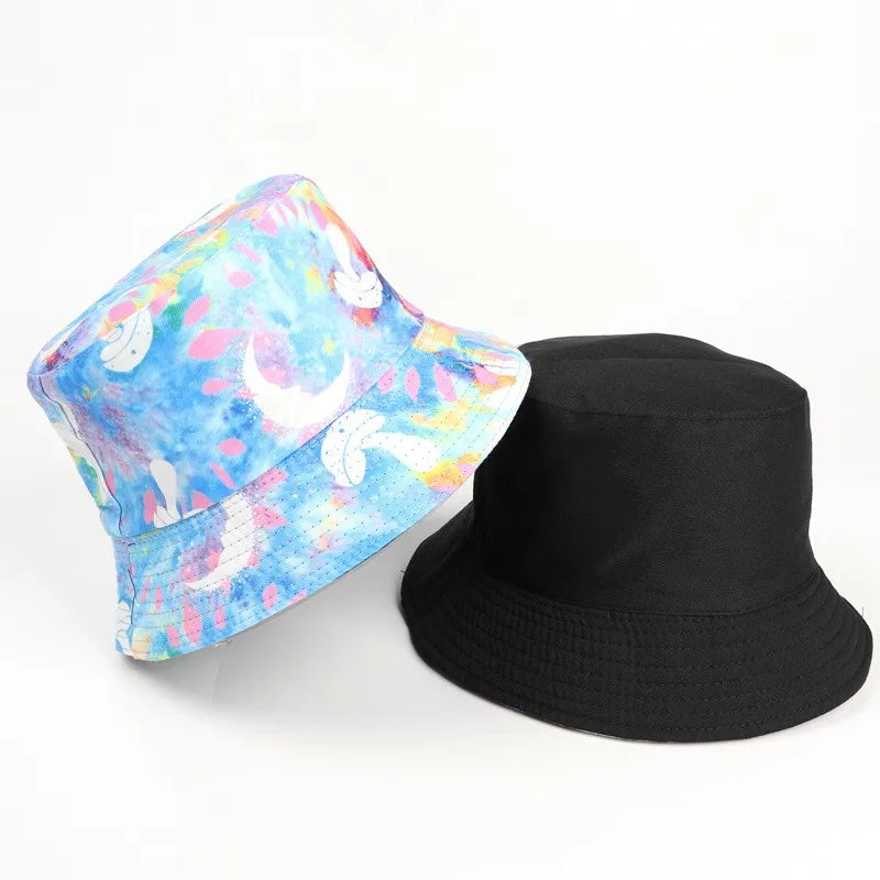 Bucket Hat Women Men Unisex Butterfly Pattern Sun Hats