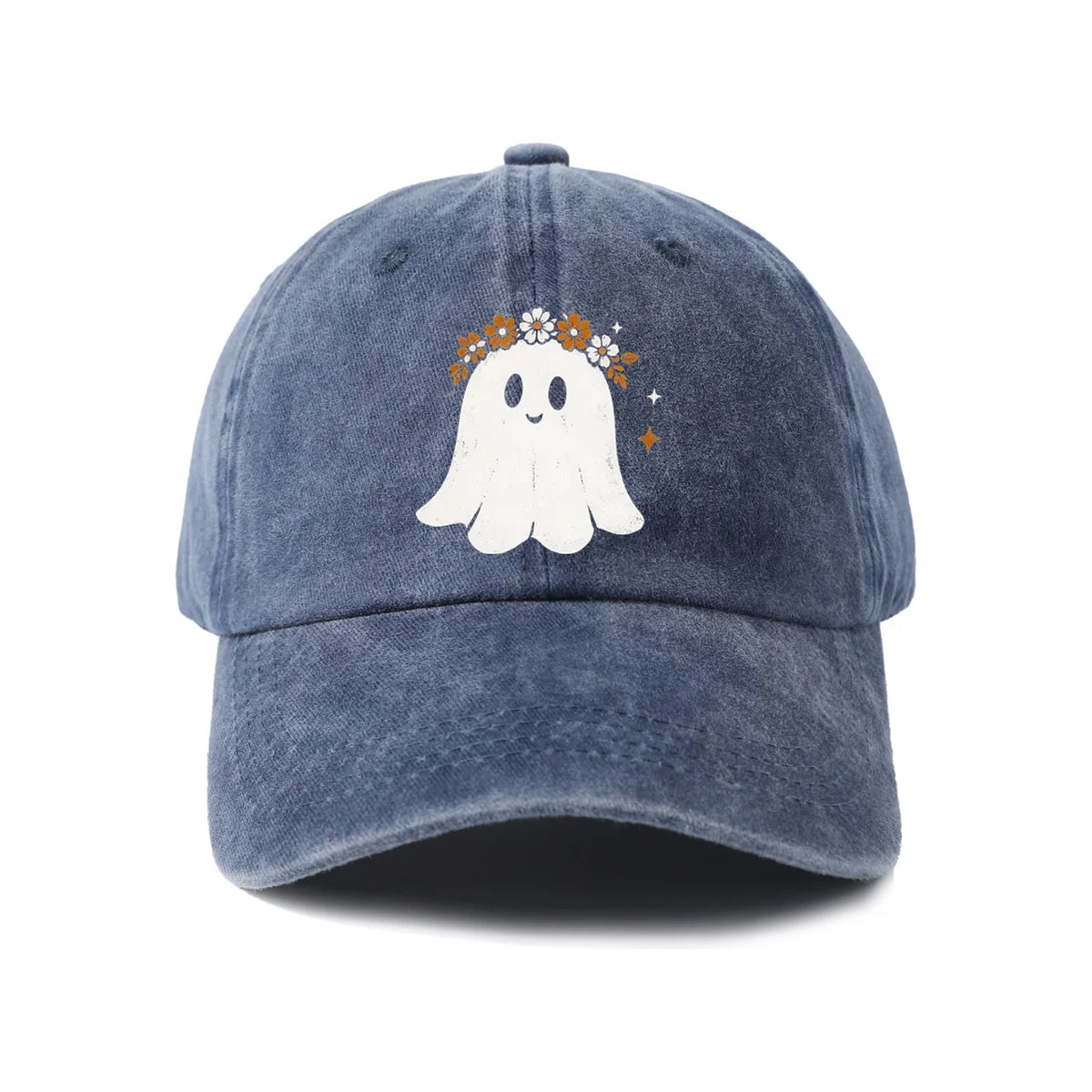 Floral Crown Ghost Graphic Baseball Cap