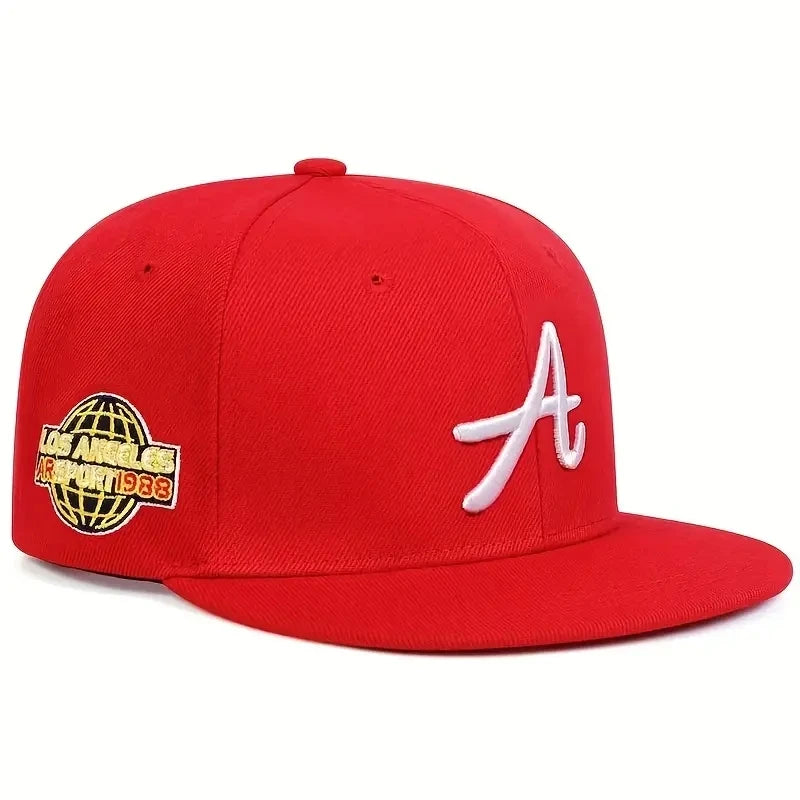 Casual Hip-Hop Punk Letter Embroidered Flat-Brimmed Snapback Cap