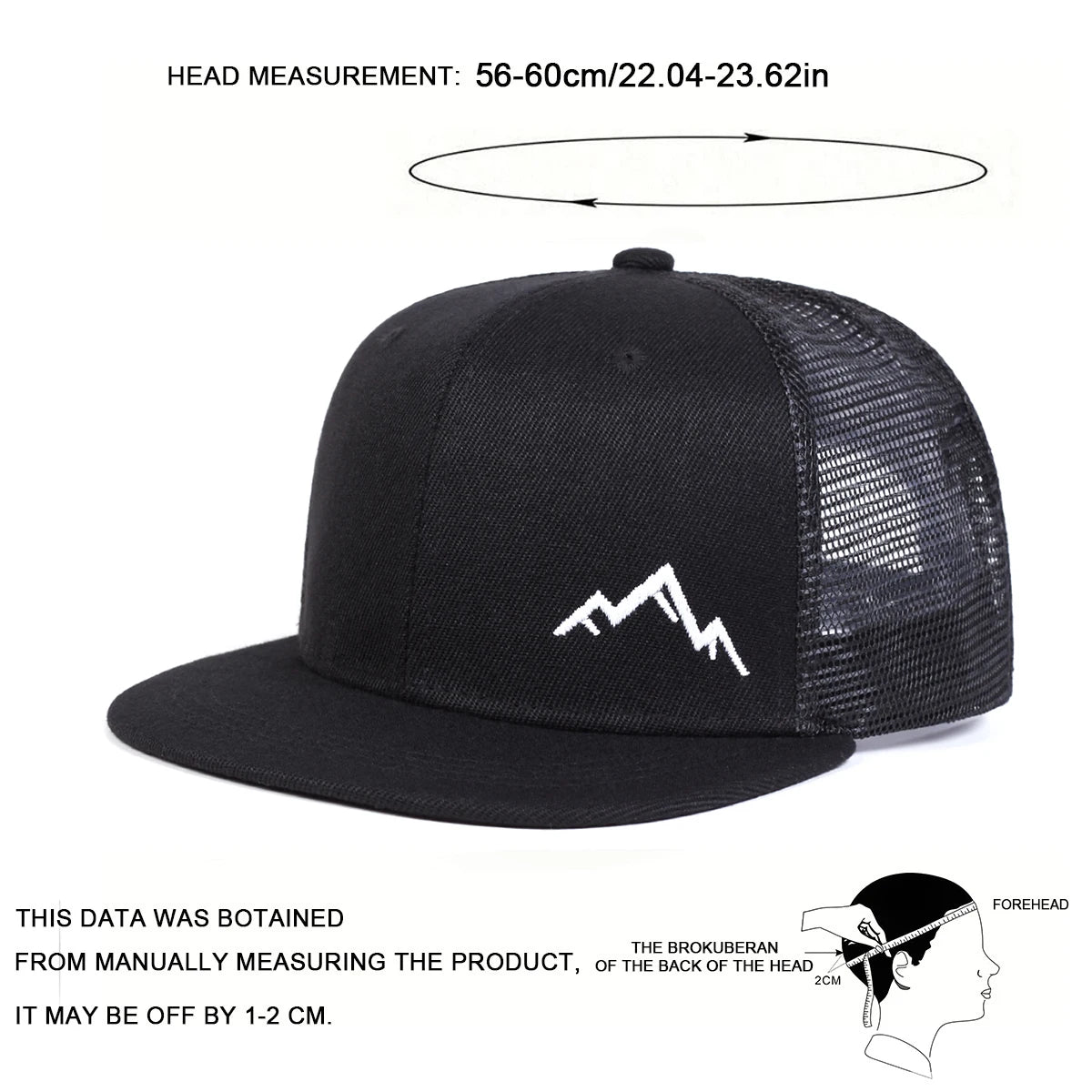 Unisex Mountain Embroidery Hip-Hop Hats Snapback Caps Baseball Caps