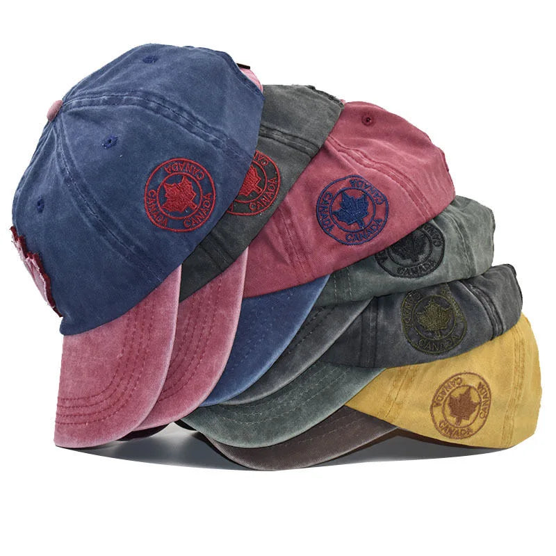 Unisex Washed Cotton Vintage Cap Canada Big