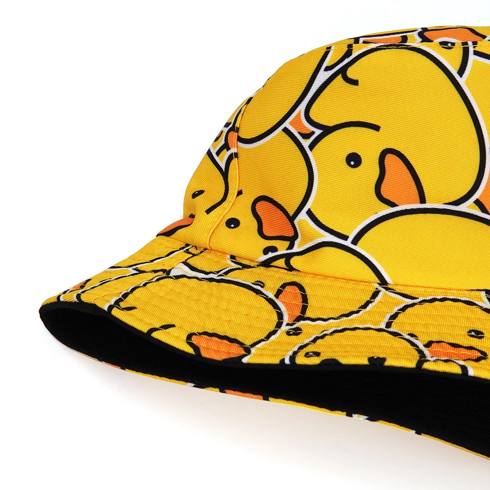 Cute Cartoon Duck Fisherman Hat Travel Beach Hat Lightweight Basin Hat
