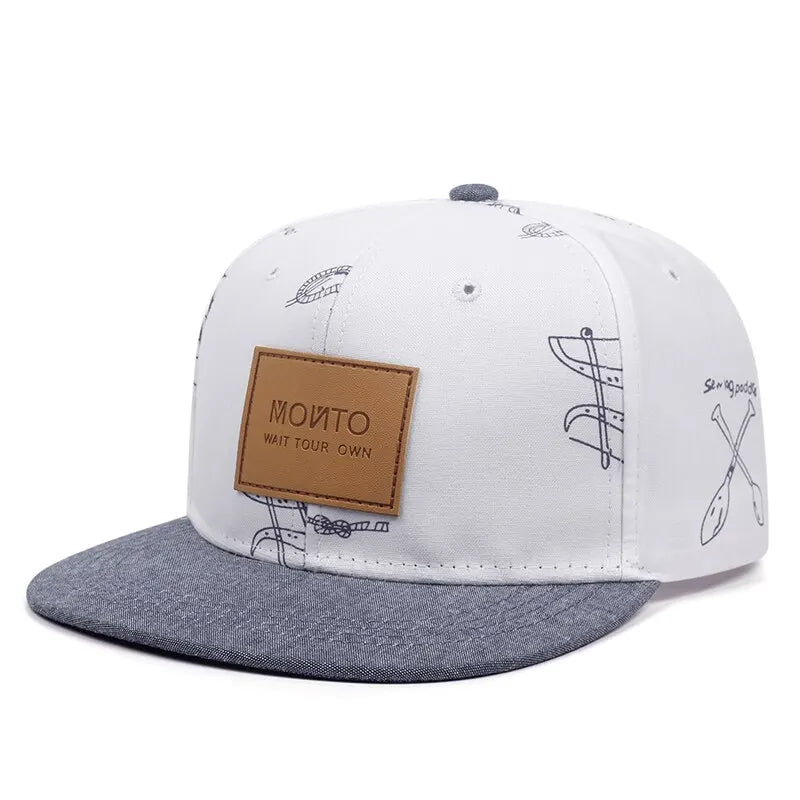 Fashion Men Women Baseball Leather Label Graffiti Letters Hip Hop Caps Unisex Snapback Cap