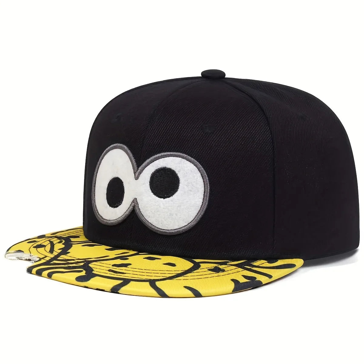 Cartoon Big Eyes Cookie Bite Blue Snapback Hat Baseball Sports Cap Sunscreen Hat