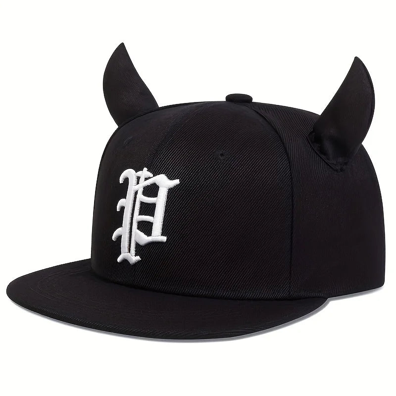 Unisex Personality Letter Embroidery Ox Horn Hip-hop Hats